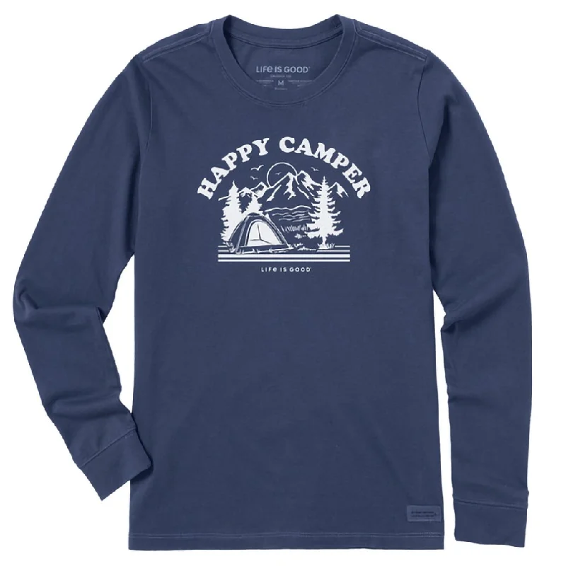 Life Is Good : Women's Happy Camper Long Sleeve Crusher Tee