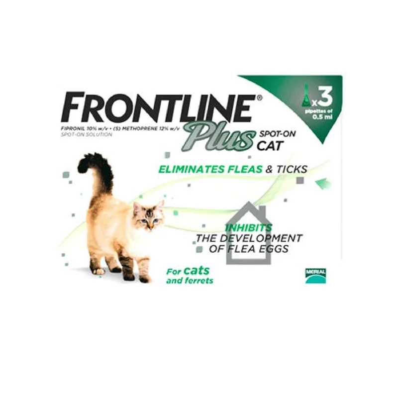 Frontline Plus Spot On For Cats 3 Pipette