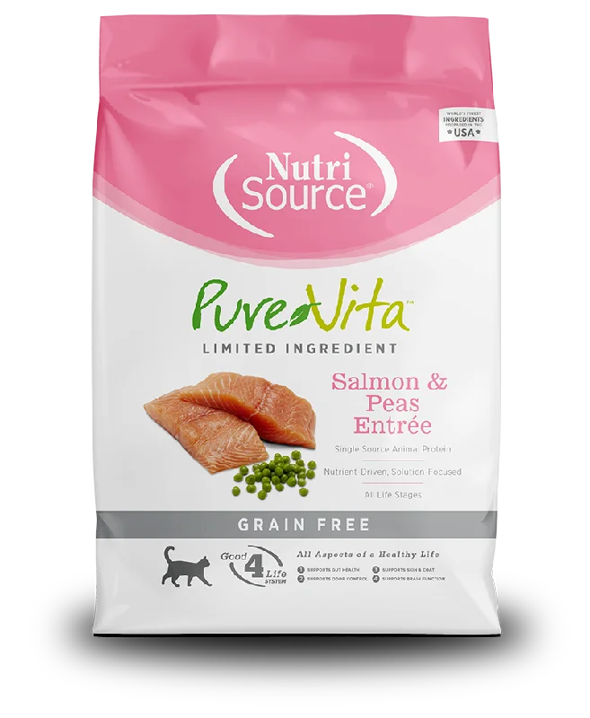 NutriSource PureVita: Limited Ingredient Grain-free Salmon and Peas Entrée Dry Cat Food