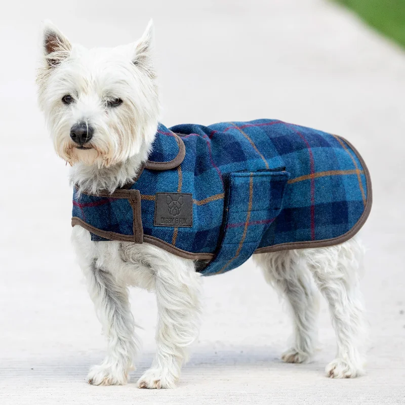 Digby & Fox Tweed Dog Coat - Navy Tweed