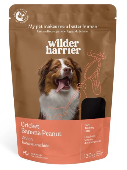 Wilder Harrier Dog Training Treats: Cricket Banana Peanut (130g)