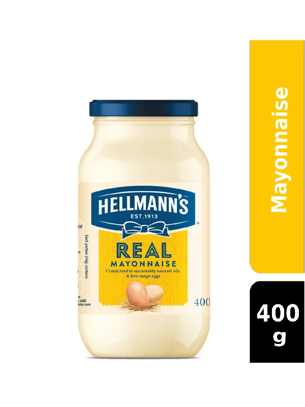 HELLMAN'S REAL MAYONNAISE JAR 400G