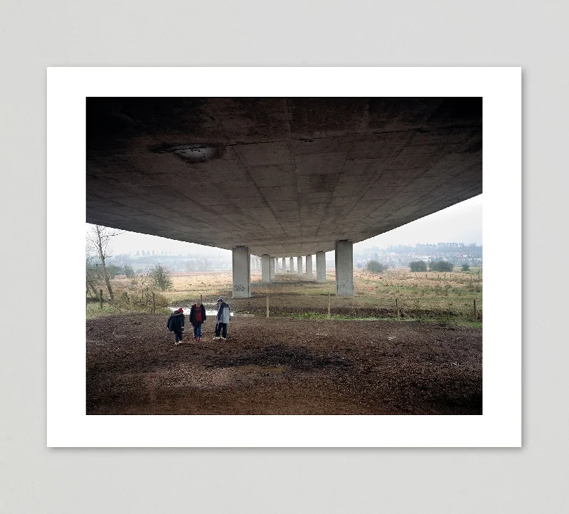 Polly Braden Print 'Kids kicking dust under the M25' - limited edition of 25