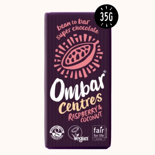 Ombar Centres Raspberry & Coconut Chocolate Bar 35g