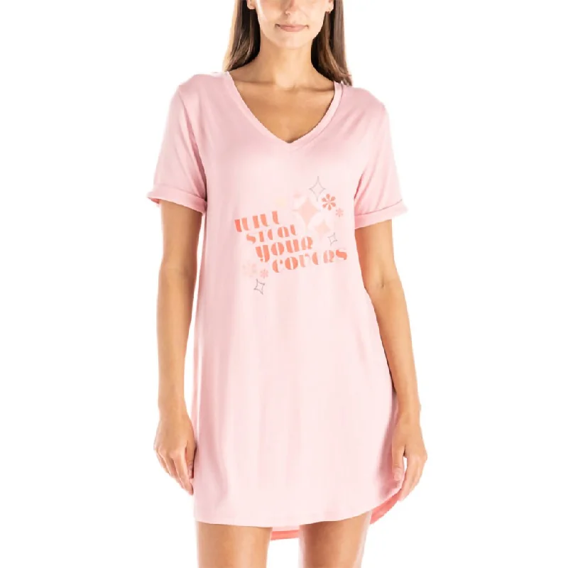 DM Merchandising : Hello Mello - Will Steal Your Covers Let Me Sleep Shirt in Pink