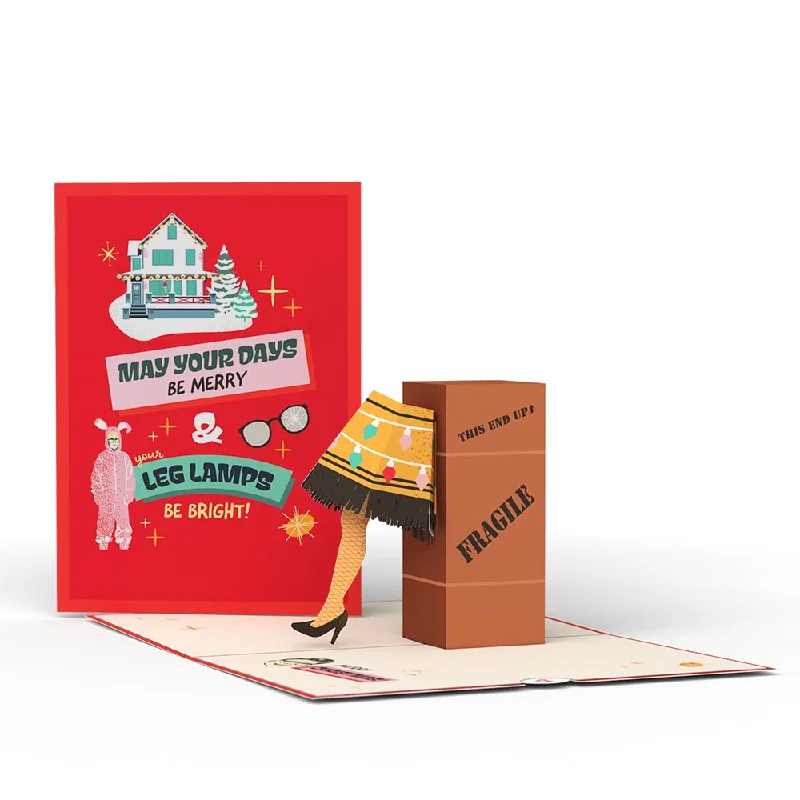 A Christmas Story Holiday Leg Lamp Pop-Up Card