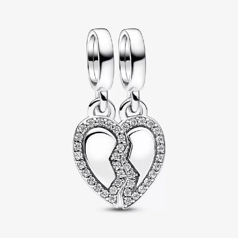 PANDORA : Friends Splittable Heart Dangle Charm