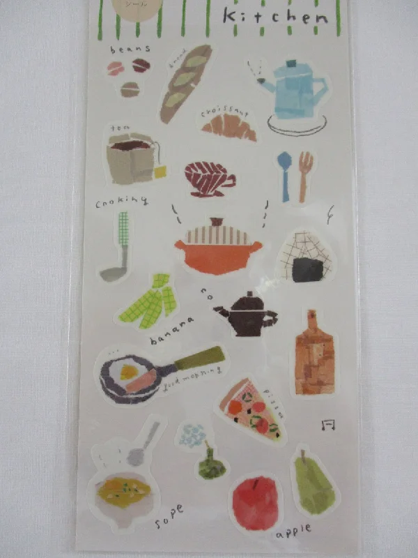 Cute Kawaii Kamiiso Kitchen Sticker Sheet - for Journal Planner Craft