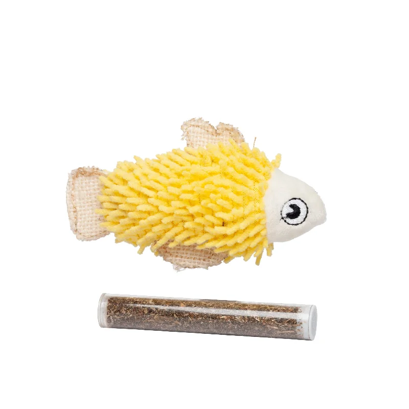 BUD'Z - Catnip Fish Cat Toy (Yellow)