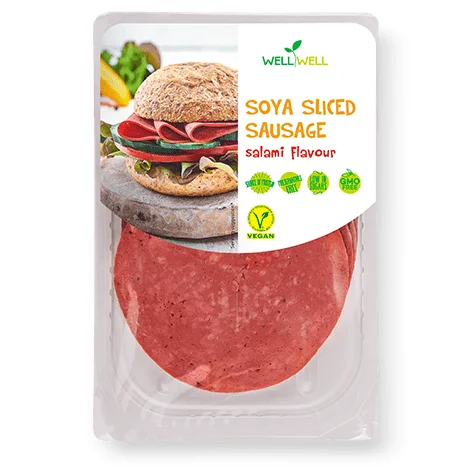 Well Well Soya Sliced Sausage - Salami Slices 100g