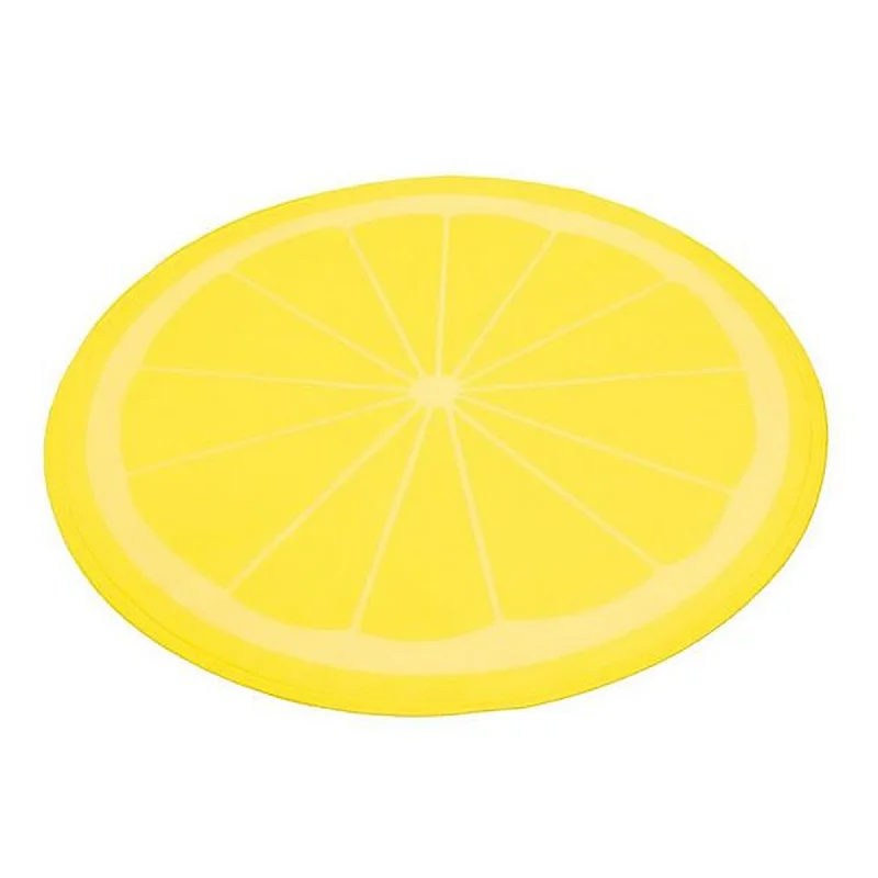 Rosewood Lemon Print Circular Cool Mat