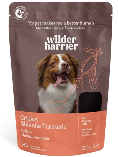 Wilder Harrier Dog Training Treats: Cricket, Shitake and Turmeric (130g)