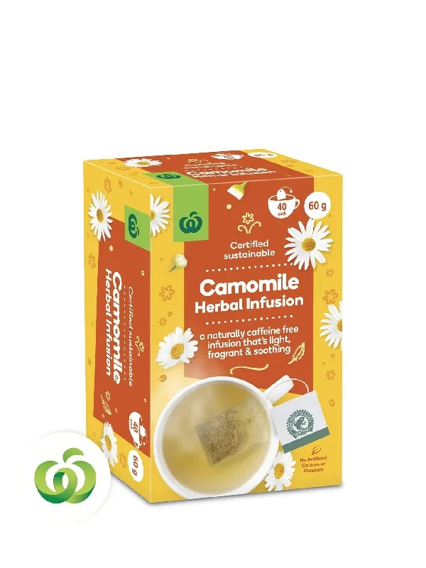 WOOLWORTHS CAMOMILE TEA BAGS 40PK 60G