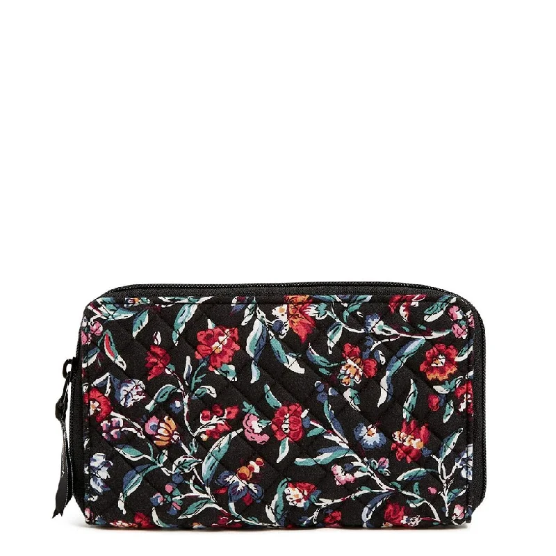 Vera Bradley : RFID Deluxe Travel Wallet in Perennials Noir