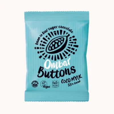 Ombar Vegan Coco Mylk Chocolate Buttons 25g