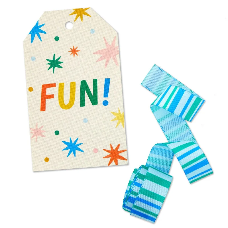 Hallmark : Fun! Large Gift Tag and Ribbon Set