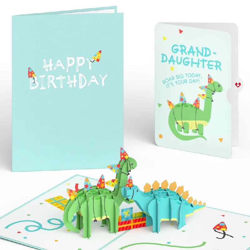 Dinosaurs Birthday Pop-Up Card and Sentiment Set for Granddaughter