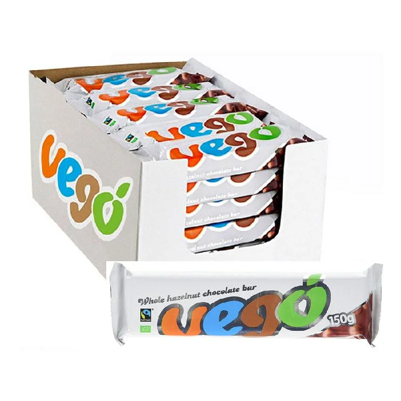 Vego Whole Hazelnut Chocolate Bar 150g (20pk)