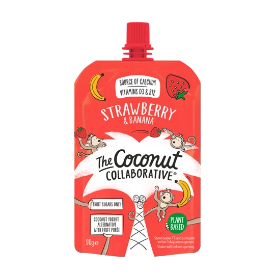 The Coconut Collaborative Strawberry and Banana Kids Yogurt Pouch 90g