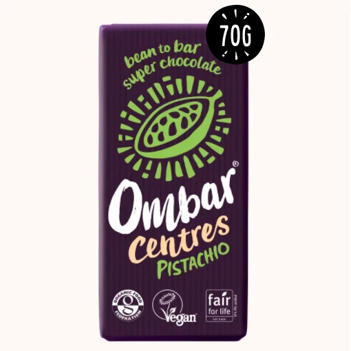 Ombar Centres Pistachio Chocolate Bar 70g