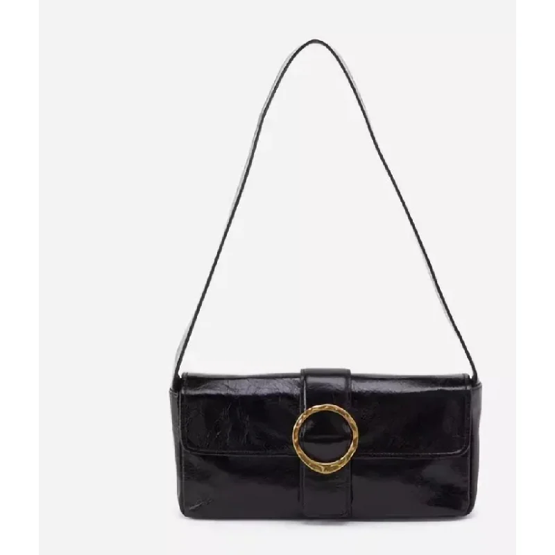 HOBO : Sawyer Baguette Shoulder Bag in Black