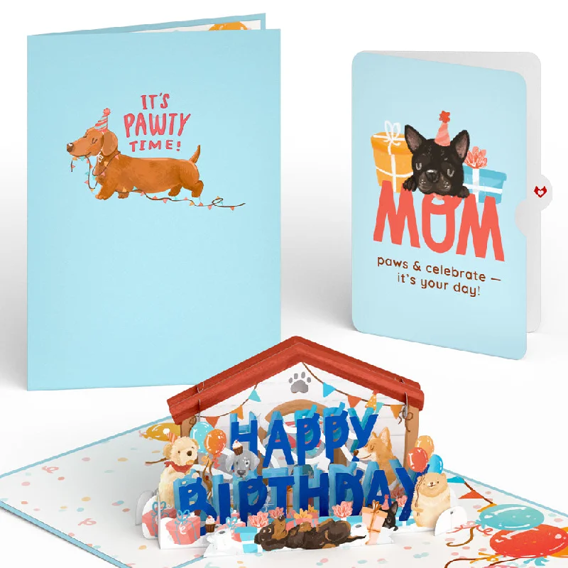 Happy Birthday Dogs Pop-Up Card and Sentiment Set for Mom