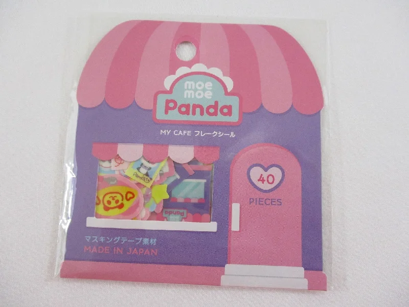 Cute Kawaii Gaia Moe Panda Cafe Stickers Flake Sack - for Journal Planner Craft Scrapbook Collectible