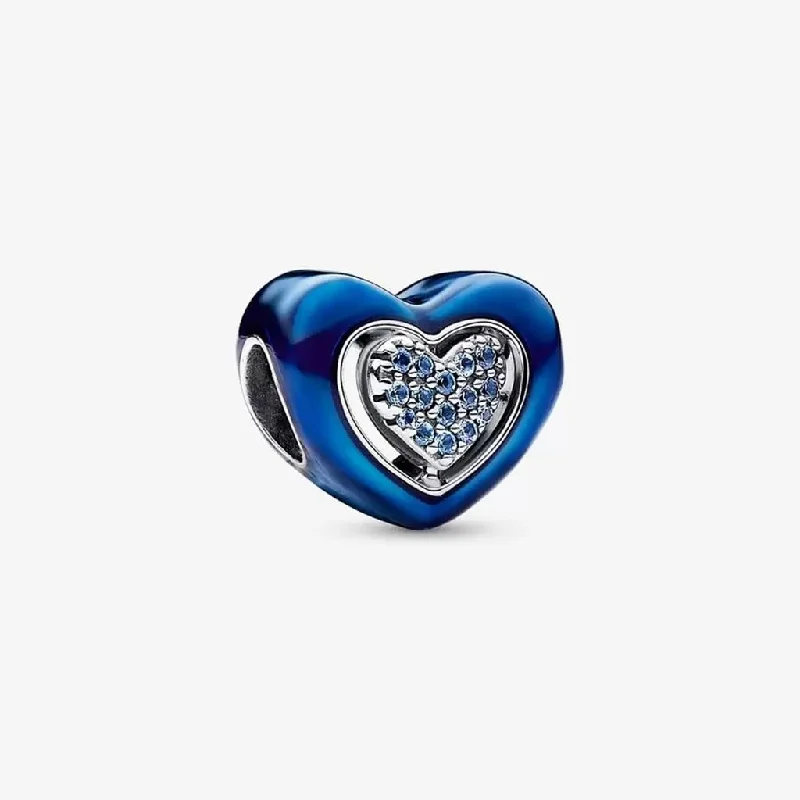 PANDORA : Spinnable Heart Charm in Blue