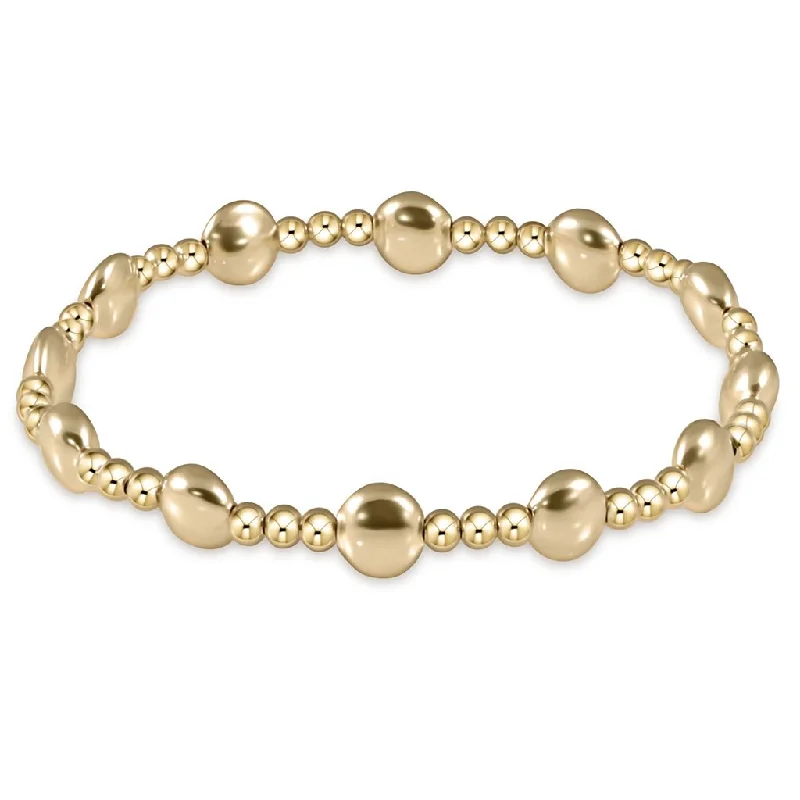 enewton design : Honesty Gold Sincerity Pattern - 6mm Bead Bracelet - Gold