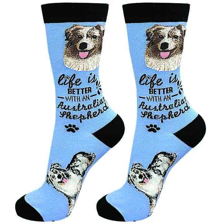 E & S Imports : Life Is Better With An Australian Shepherd Unisex Socks