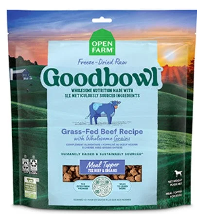 Open Farm for Dogs - GoodBowl Grass-Fed Beef Recipe with Grains Freeze-Dried Raw - 8oz