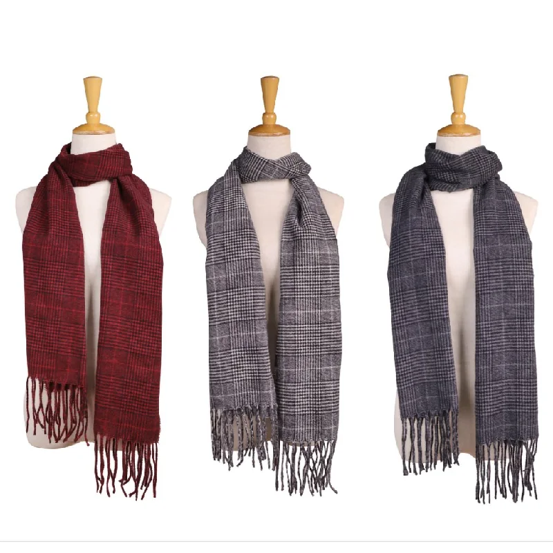 Timeless Plaid Scarf - Fashion by Mirabeau- Assorted