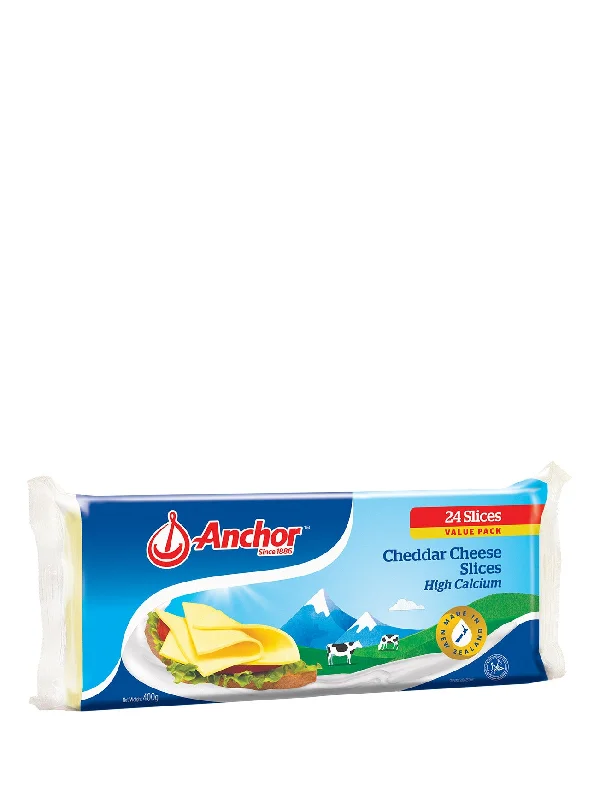 ANCHOR CHEDDAR CHEESE SLICE 400GM