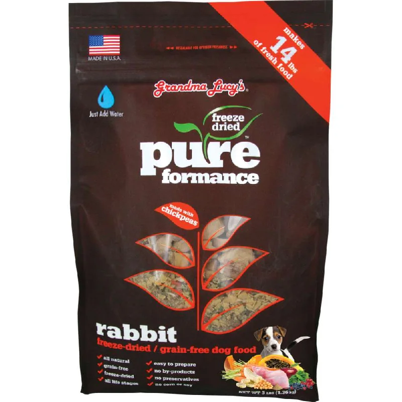 Grandma Lucy's Grain Free Pureformance Rabbit & Chickpea Freeze Dried Dog Food