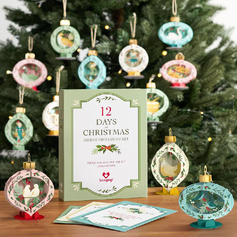 12 Days of Christmas Merry Ornament Set