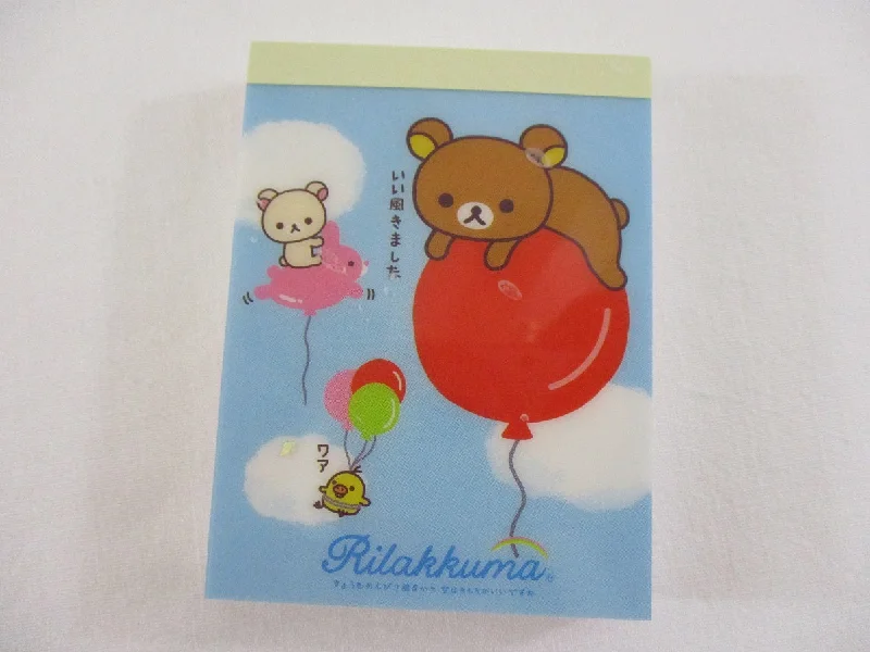 Cute Kawaii San-X Rilakkuma Blue Cloud Mini Notepad / Memo Pad - C - Rare HTF