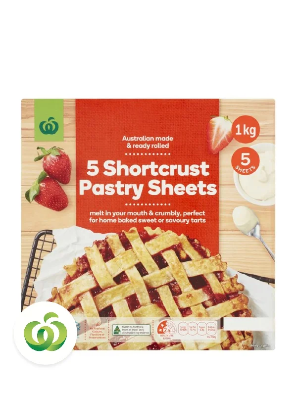 WOOLWORTHS SHORTCRUST PASTRY SHEETS 1KG