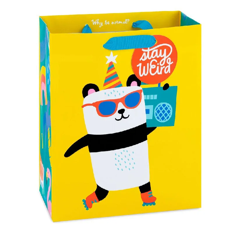 Hallmark : 9.6" Stay Weird Panda Medium Gift Bag