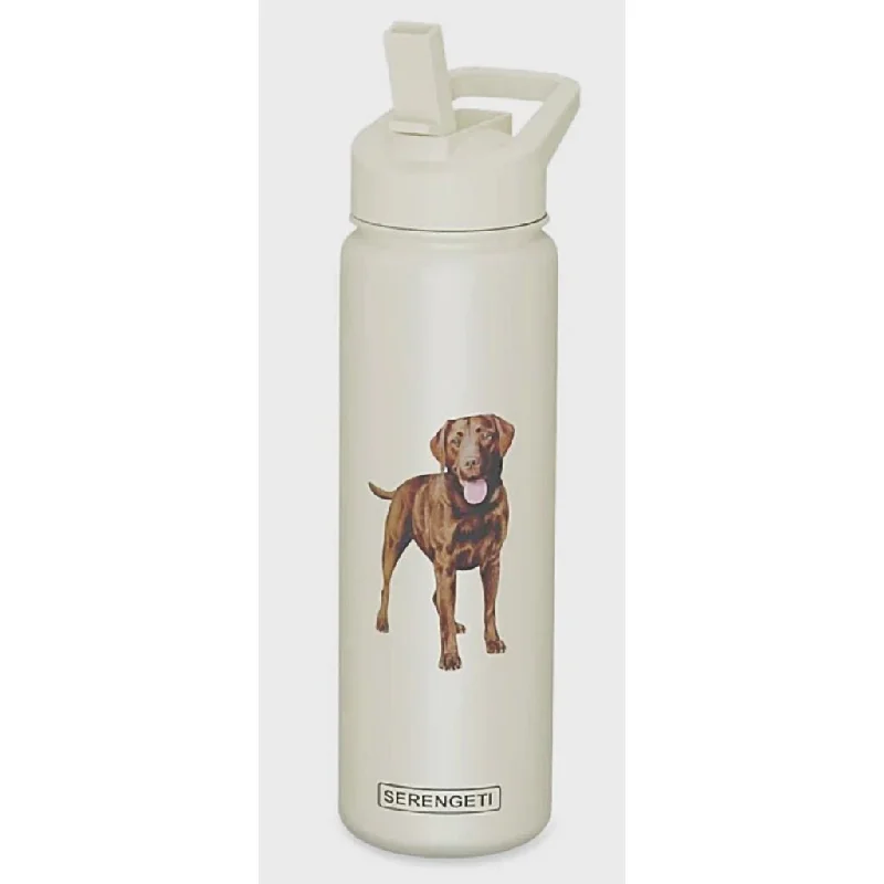 E & S Pets : Serengeti Chocolate Labrador 24 oz Water Bottle