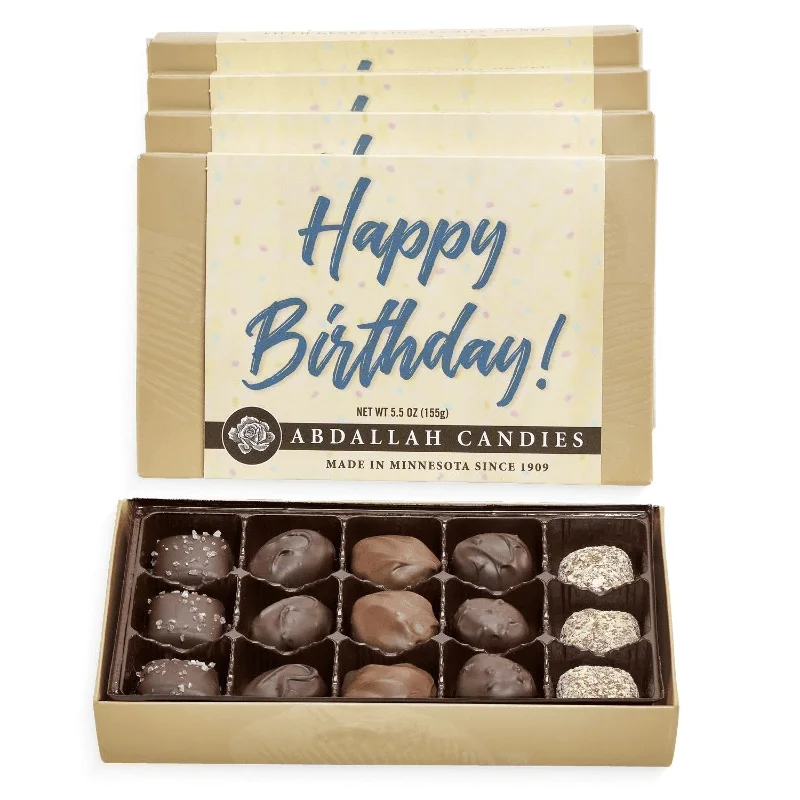 Abdallah Candies : Greeting Card Box "Happy Birthday" Chocolate Assortment