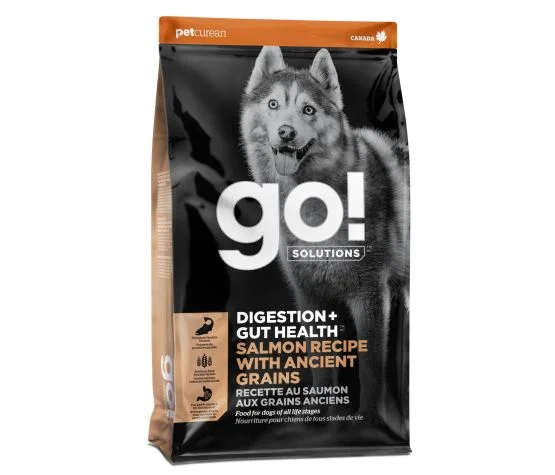 PETCUREAN GO!  Digestion + Gut Health: Salmon Recipe with Ancient Grains for Dogs