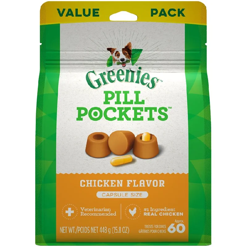 Greenies Canine Pill Pockets Treats Chicken Flavor for Capsules 15.8oz