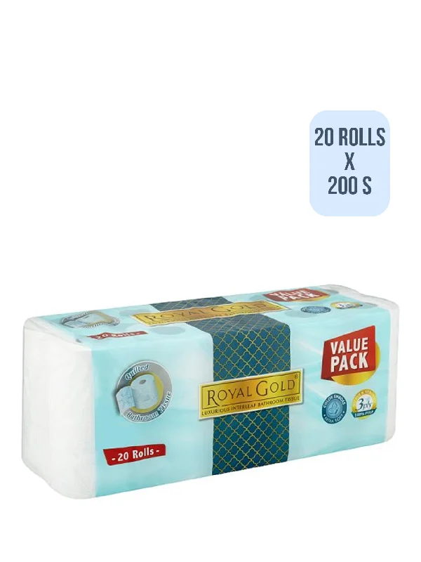 ROYAL GOLD LUX INTERLEAF BATHROOM TISSUE 20RX200S