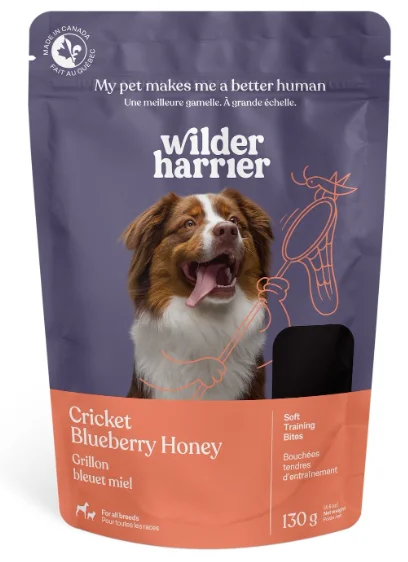 Wilder Harrier Dog Training Treats: Cricket, Blueberry and Honey (130g)