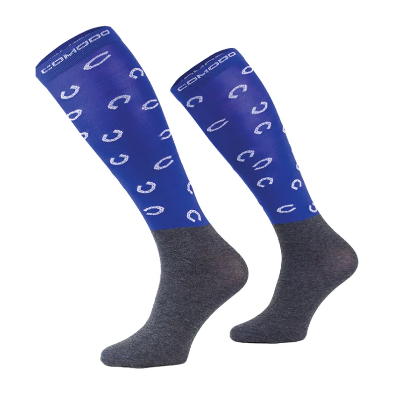 Comodo Microfibre Ladies Horse Shoe Design Socks