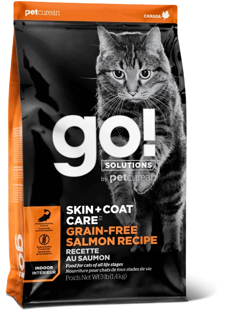 PETCUREAN GO! Skin + Coat Care: Grain-free Salmon Recipe for Cats