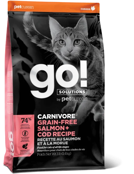 PETCUREAN GO! Carnivore: Grain-free Salmon + Cod Recipe for Cats