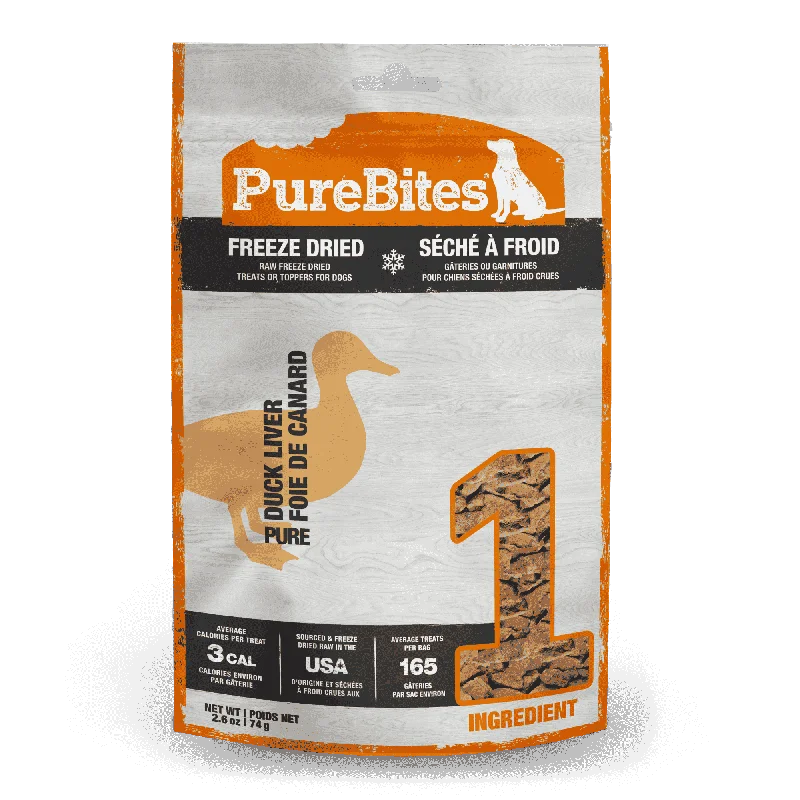 PureBites for Dogs - Duck Liver Freeze Dried Treats