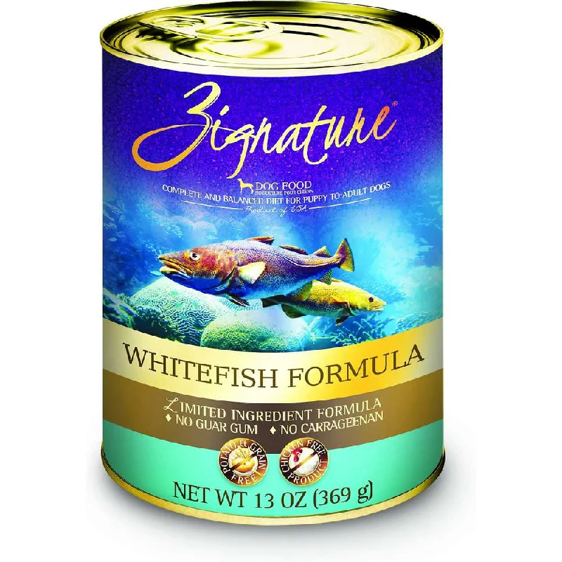 Zignature Limited Ingredient Whitefish Formula Canned Dog Food, 12/13oz Cans