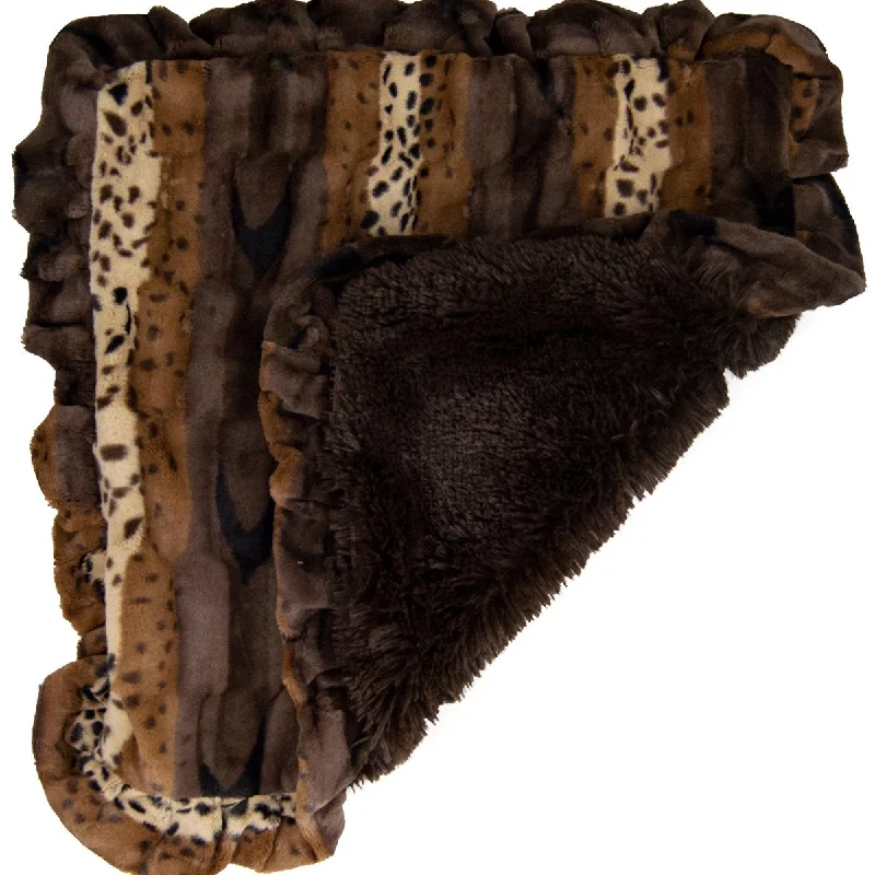 Faux Fur Dog Blanket Animal Kingdom/Grizzly Bear